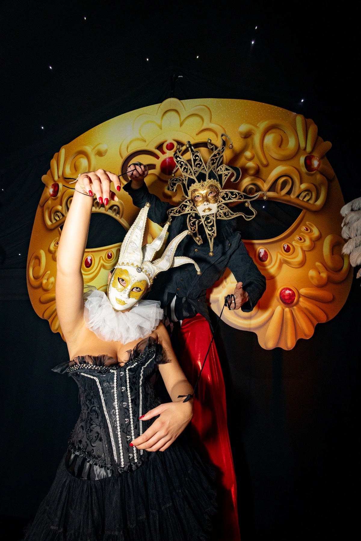 Masquerade performer from a Flair production