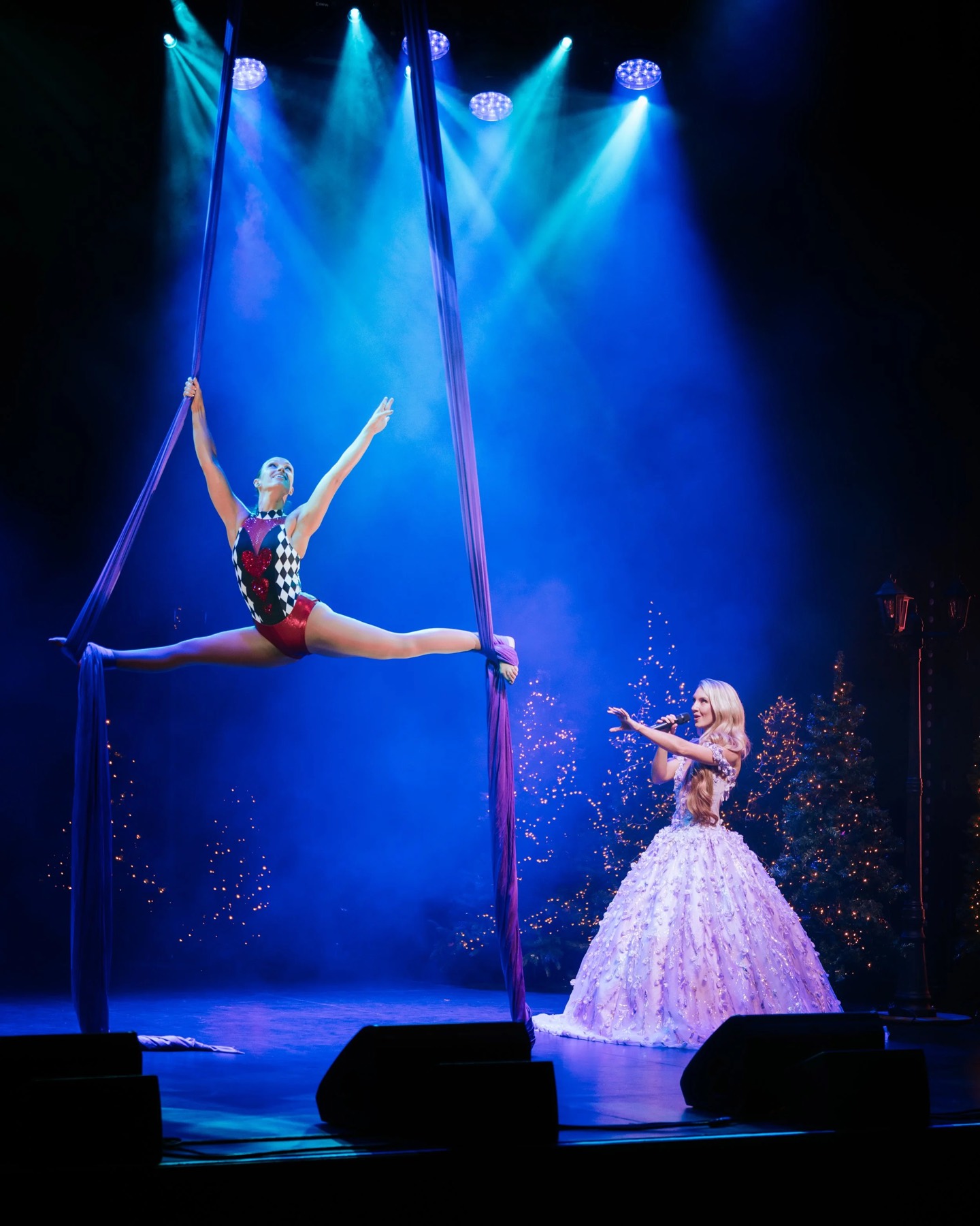 Aerialist and vocalist at Winter Enchanted